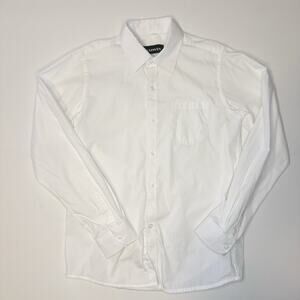 Button Down Dress Shirt Basic White Kids 11-12Y